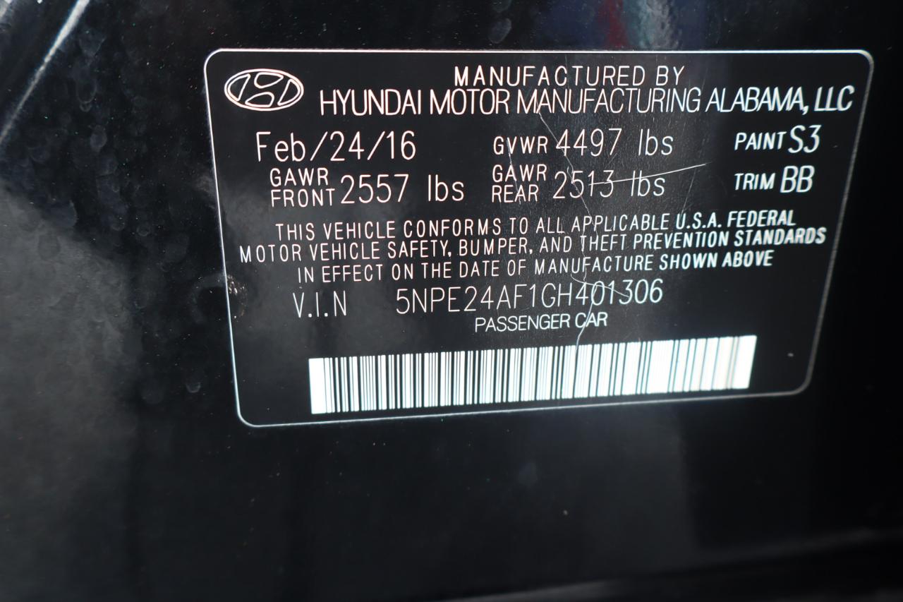 Hyundai Sonata 4dr Sdn 2.4L SE 2016