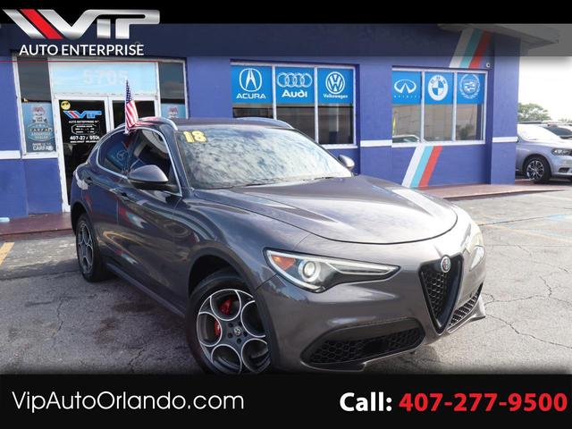 Gray 2018 Alfa Romeo Stelvio SUV / Crossover All-Wheel Drive Automatic