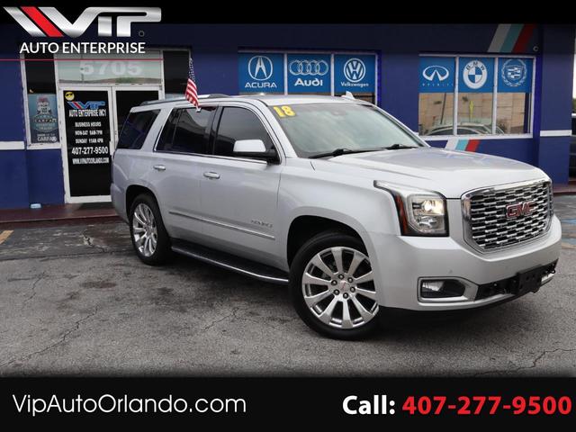 Silver 2018 GMC Yukon Denali 4WD SUV / Crossover Four-Wheel Drive Automatic