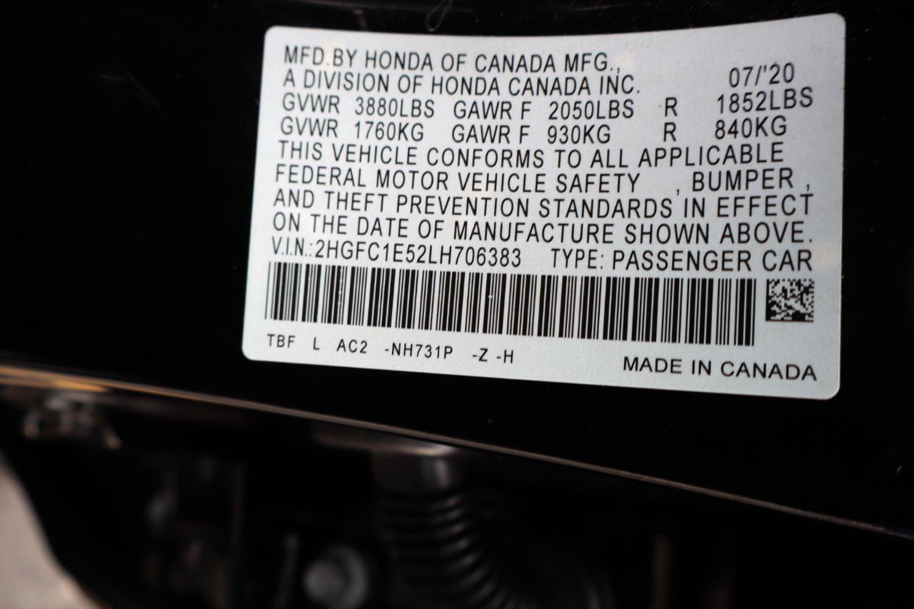 Honda Civic Si Sedan Manual w/Summer Tires 2020