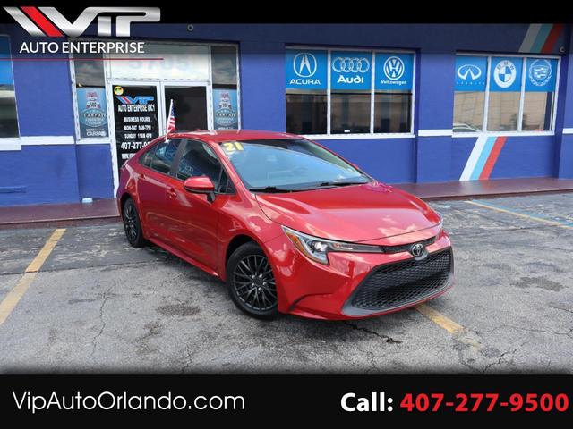Red 2021 Toyota Corolla LE FWD Sedan Front-Wheel Drive Automatic