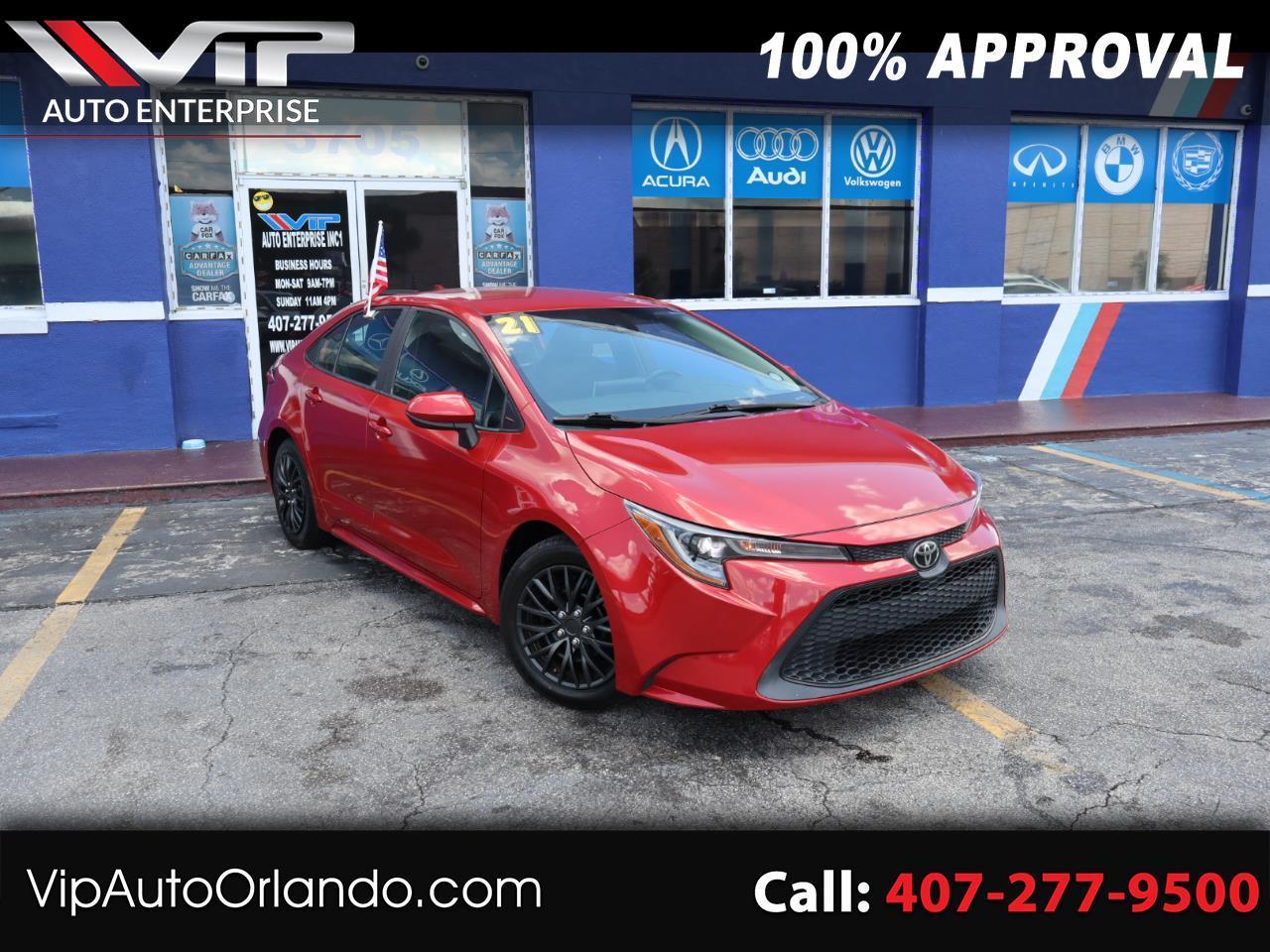 Red 2021 Toyota Corolla Sedan Front-Wheel Drive Automatic
