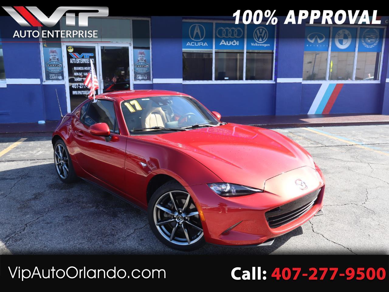 Red 2017 Mazda MX-5 Miata Convertible Rear-Wheel Drive Automatic