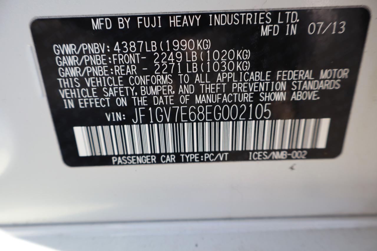Subaru Impreza Sedan WRX 4dr Man WRX 2014