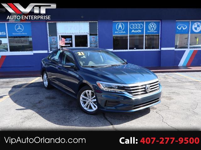 Blue 2021 Volkswagen Passat Sedan Front-Wheel Drive Automatic