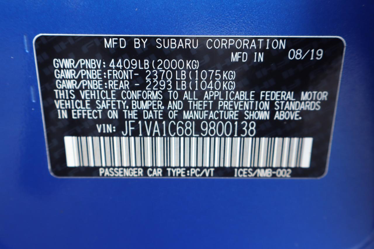 Subaru WRX Premium Manual 2020
