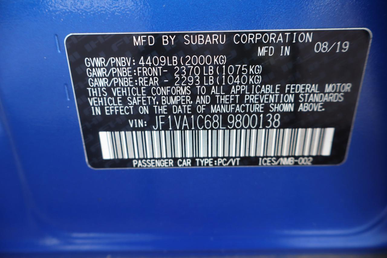 Subaru WRX Premium Manual 2020