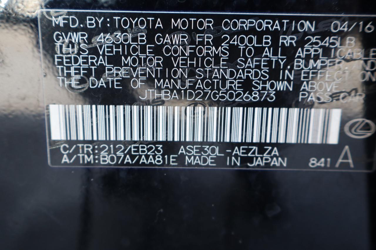 Lexus IS 200t 4dr Sdn 2016