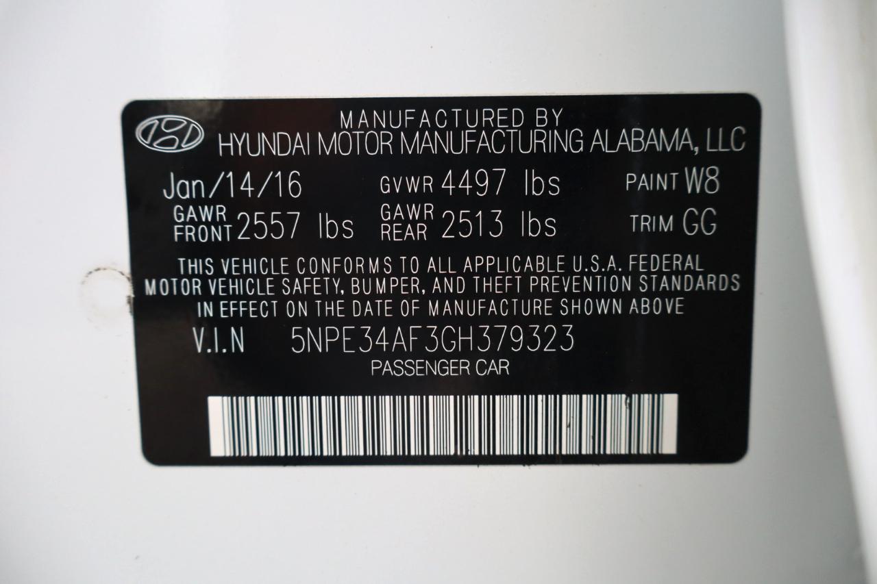 Hyundai Sonata 4dr Sdn 2.4L Sport PZEV 2016