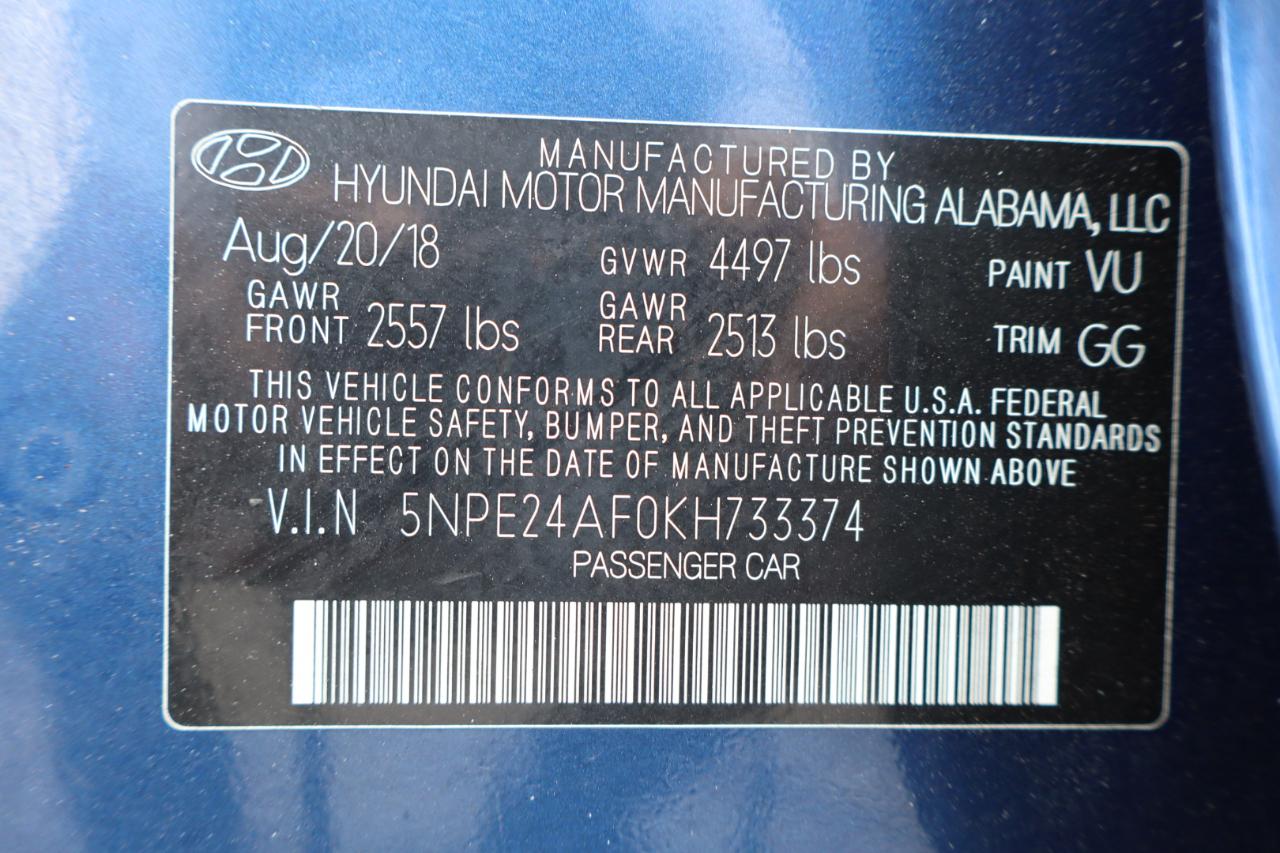 Hyundai Sonata SE 2.4L 2019