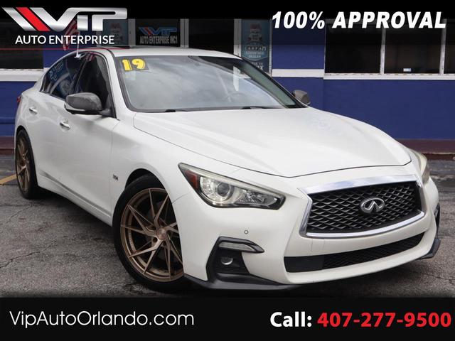White 2019 INFINITI Q50 Sedan Rear-Wheel Drive Automatic