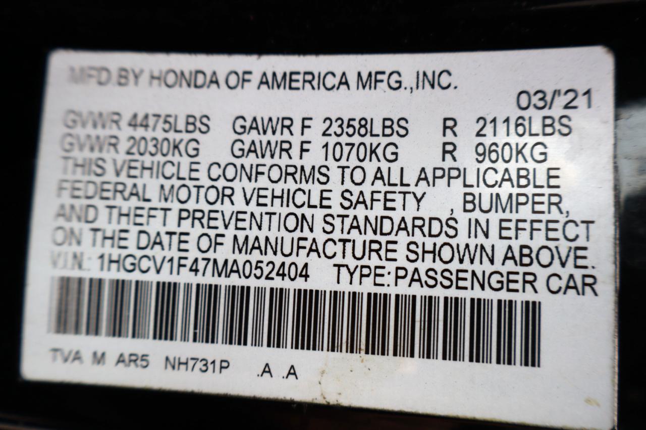 Honda Accord Sedan Sport SE 1.5T CVT 2021