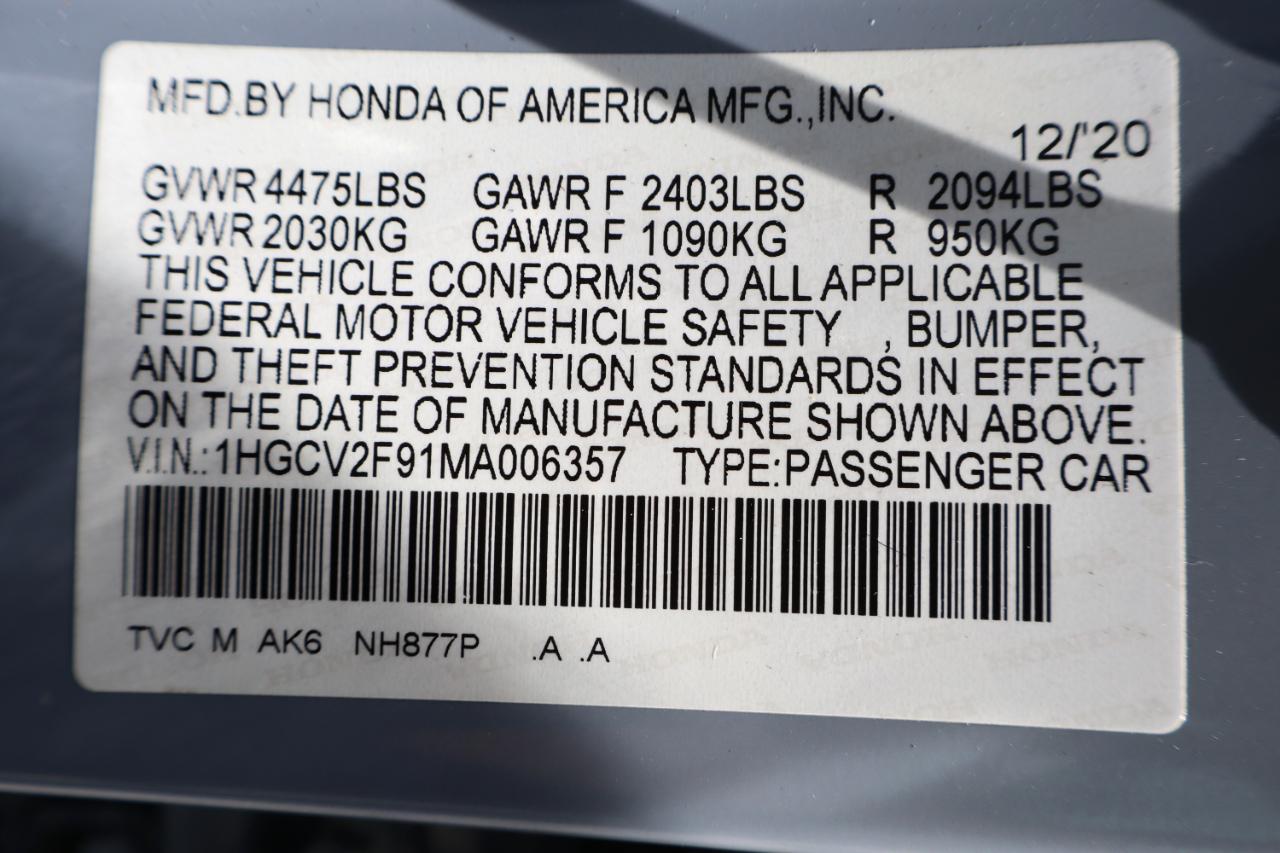 Honda Accord Sedan Touring 2.0T Auto 2021