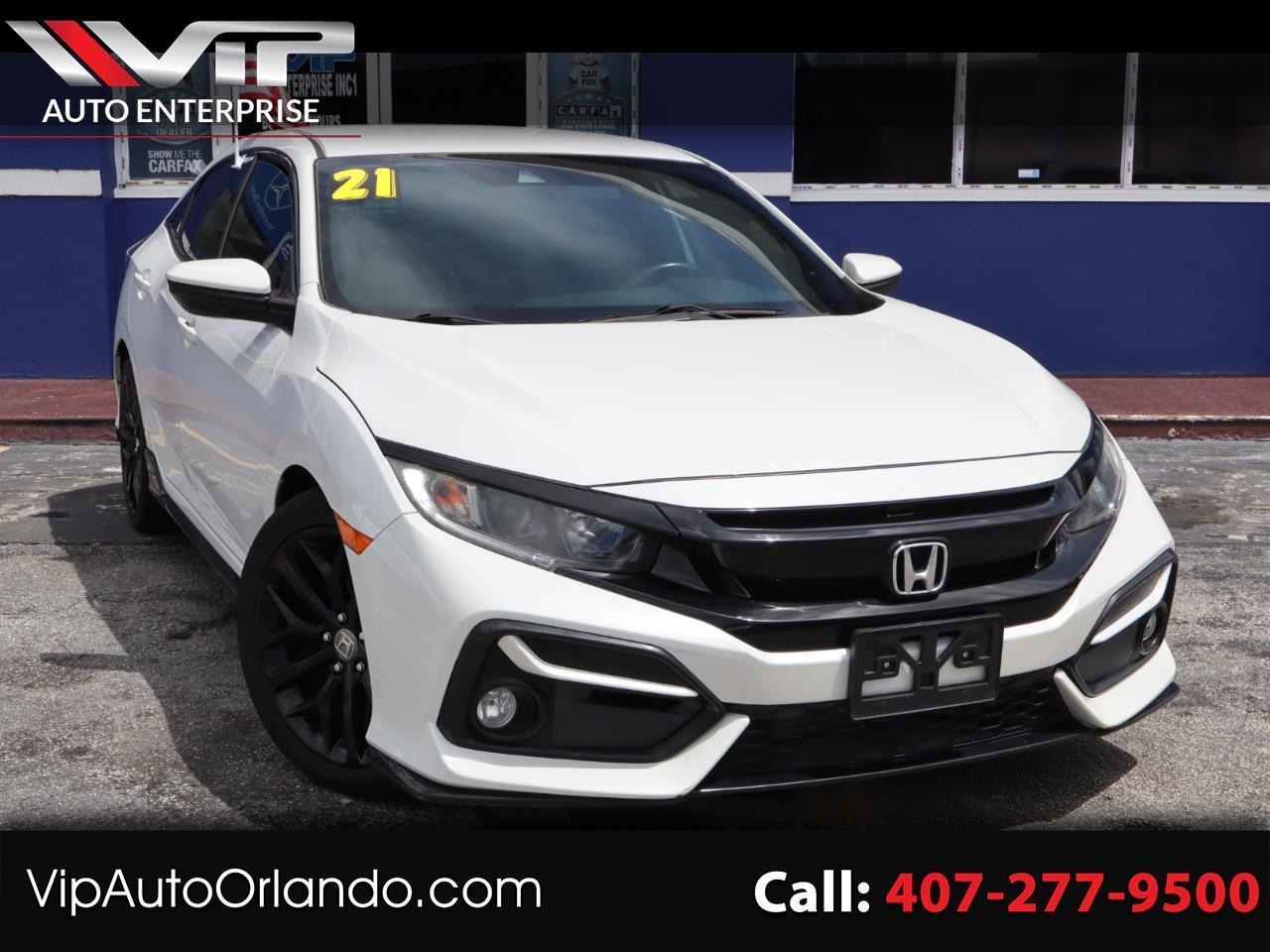White 2021 Honda Civic Hatchback Hatchback Front-Wheel Drive Continuously Variable Transmission