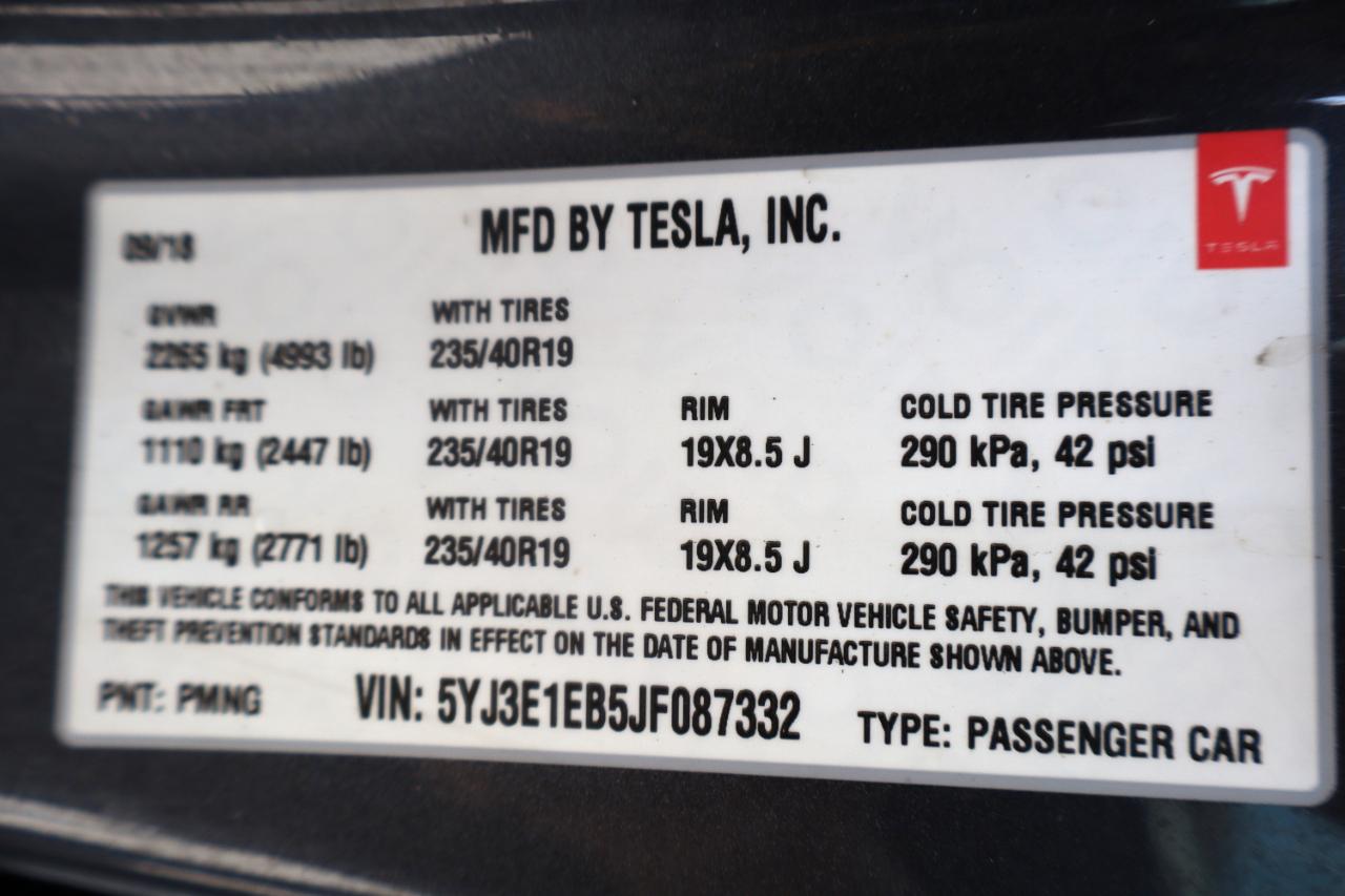 Tesla Model 3 Long Range Battery AWD 2018