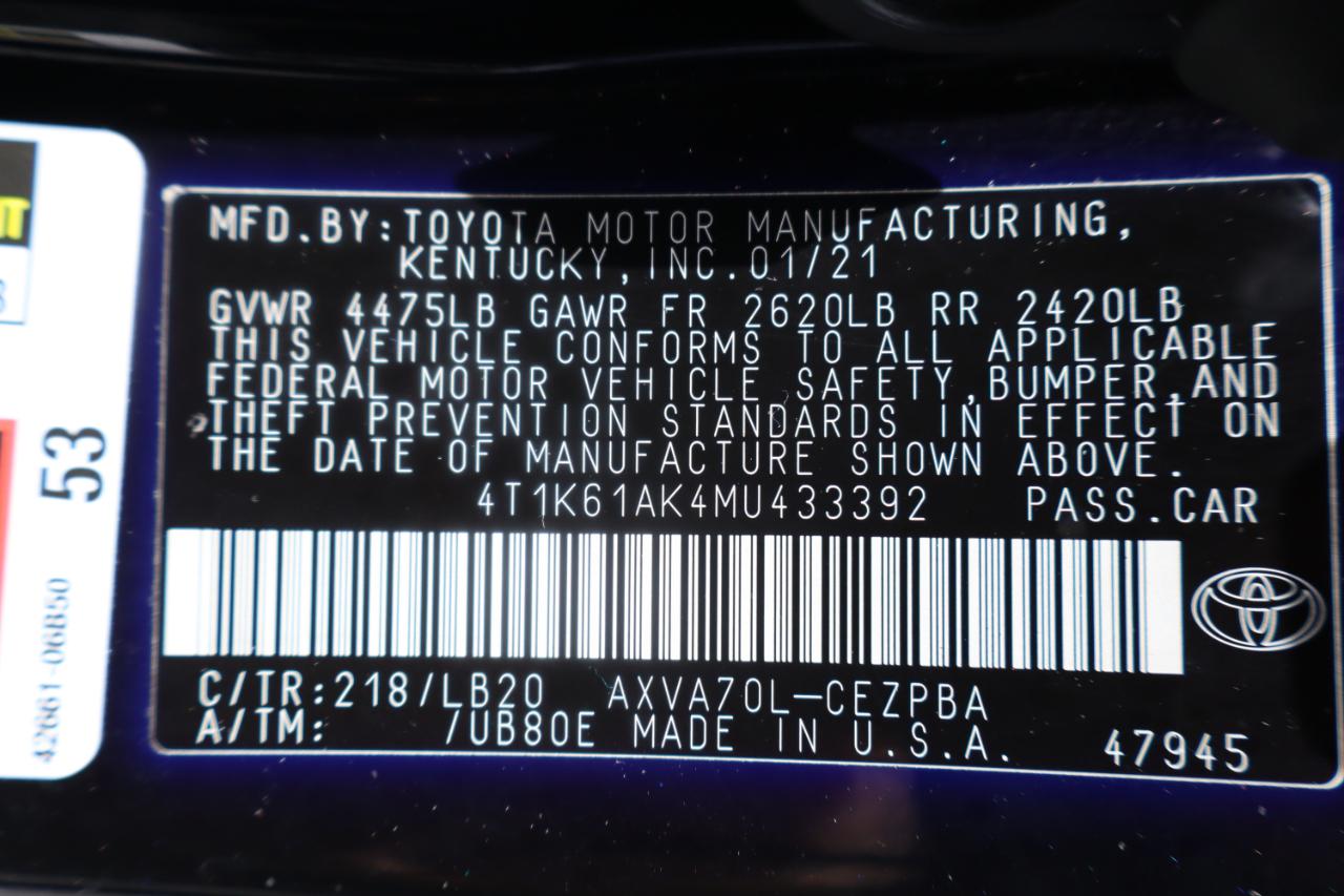 Toyota Camry XSE Auto (Natl) 2021