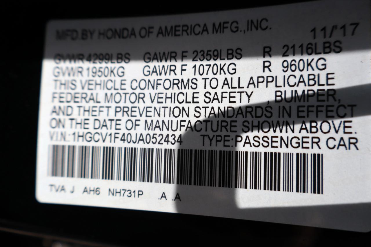Honda Accord Sedan EX 1.5T CVT 2018