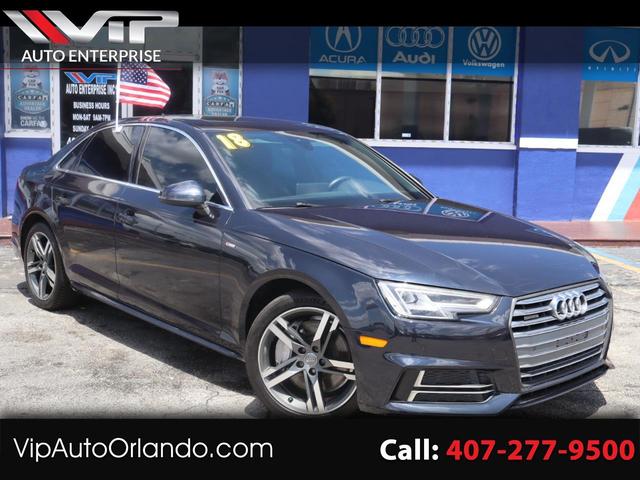Blue 2018 Audi A4 Sedan All-Wheel Drive Automatic
