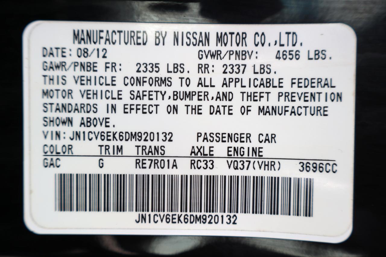 Infiniti G37 Coupe 2dr IPL RWD 2013