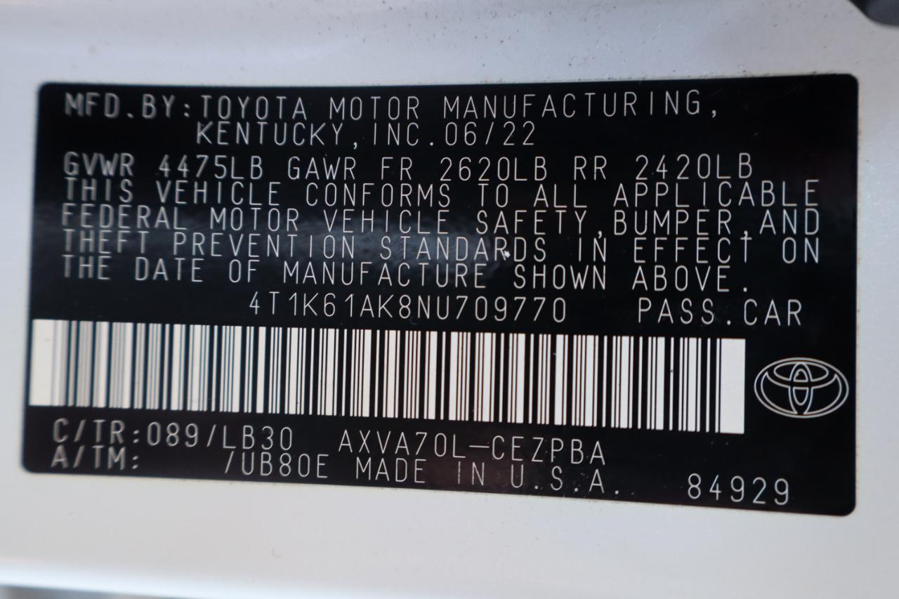 Toyota Camry XSE Auto (Natl) 2022