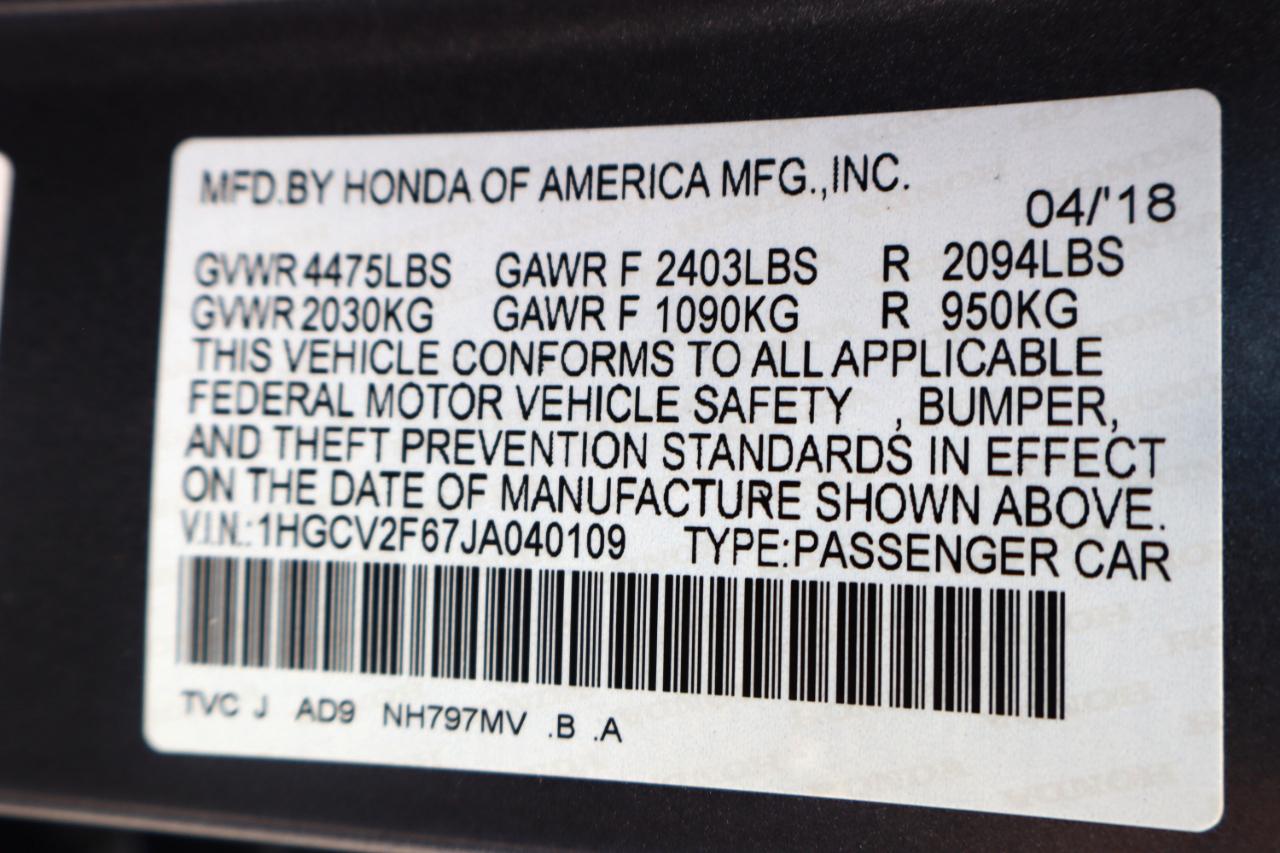 Honda Accord Sedan EX-L Navi 2.0T Auto 2018