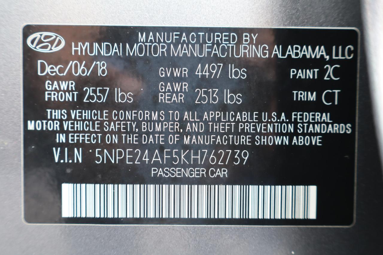 Hyundai Sonata SE 2.4L 2019