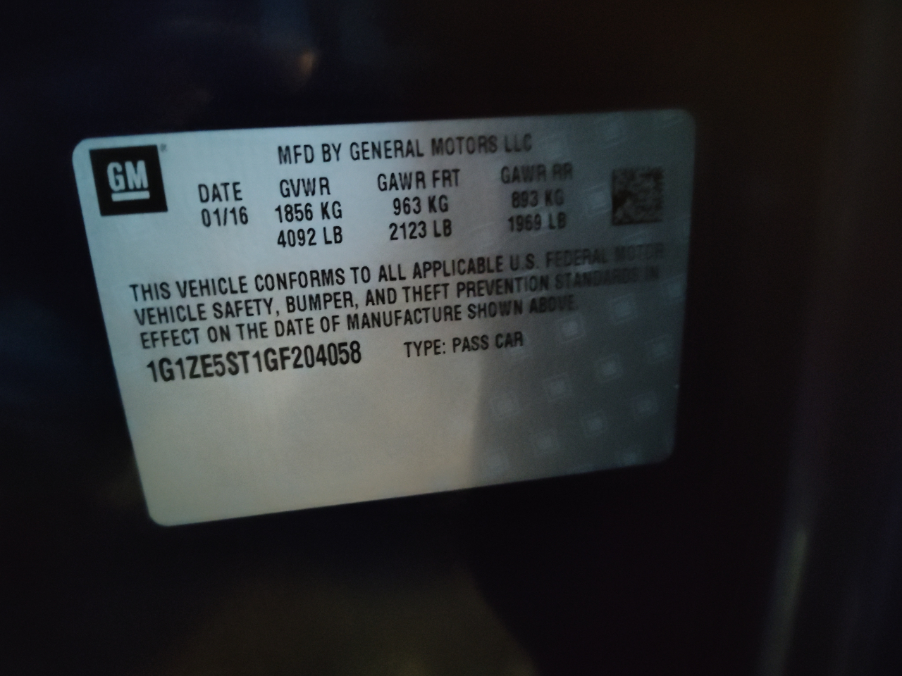 Chevrolet Malibu 4dr Sdn LT w/1LT 2016