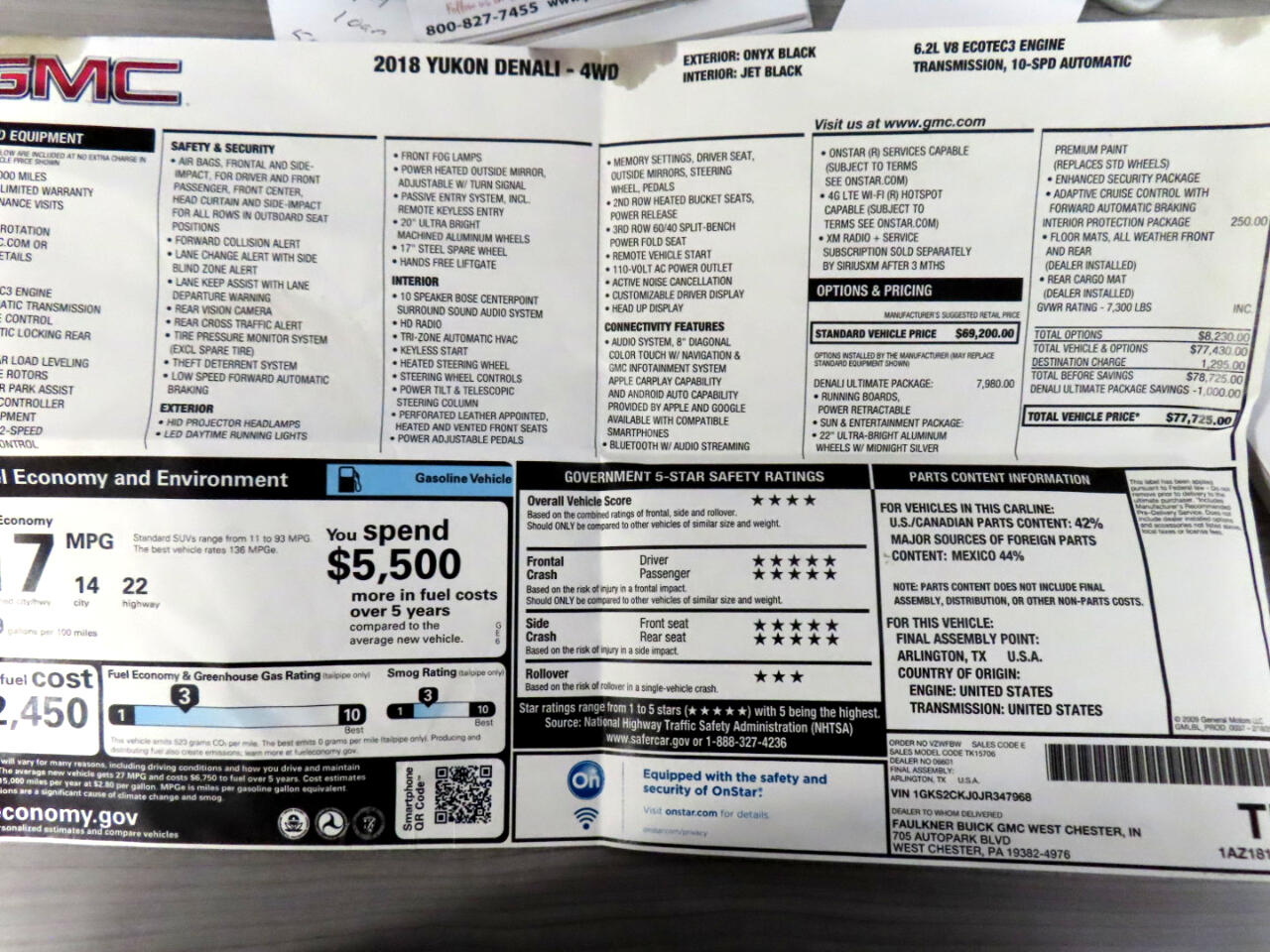 GMC Yukon Denali 4WD 2018