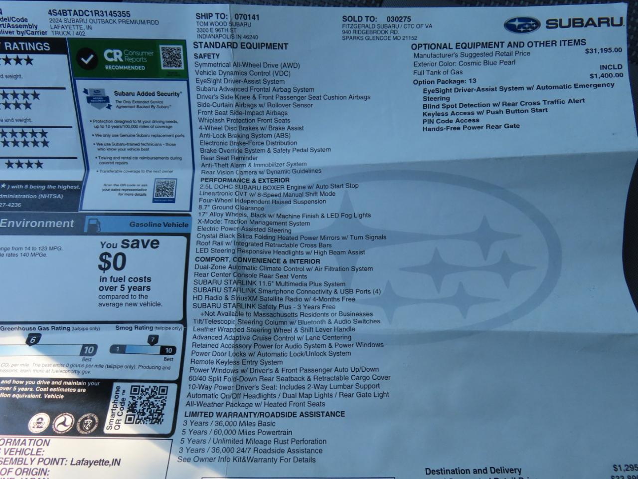 Subaru Outback Premium 2024