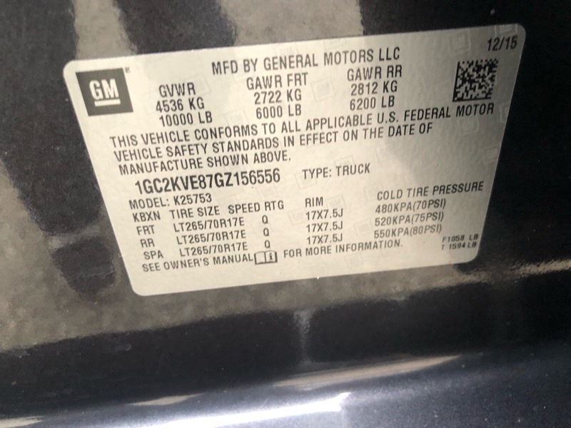 Chevrolet Silverado 2500HD LT Double Cab Long Box 4WD 2016