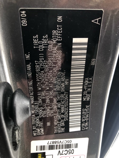 Toyota Sienna XLE 2005