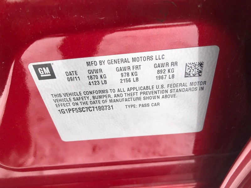 Chevrolet Cruze 1LT 2012