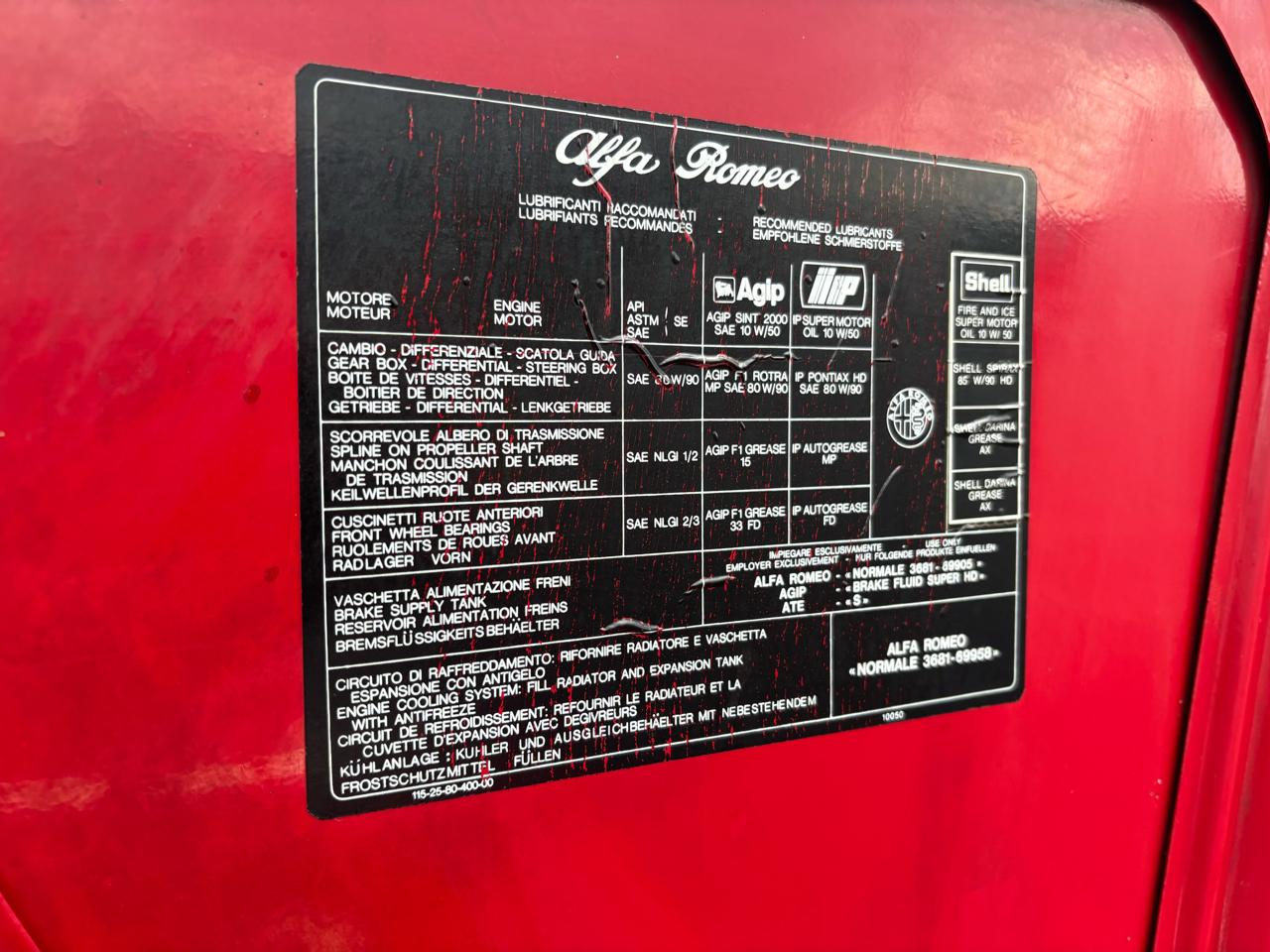 Alfa Romeo Spider Veloce convertible 1986