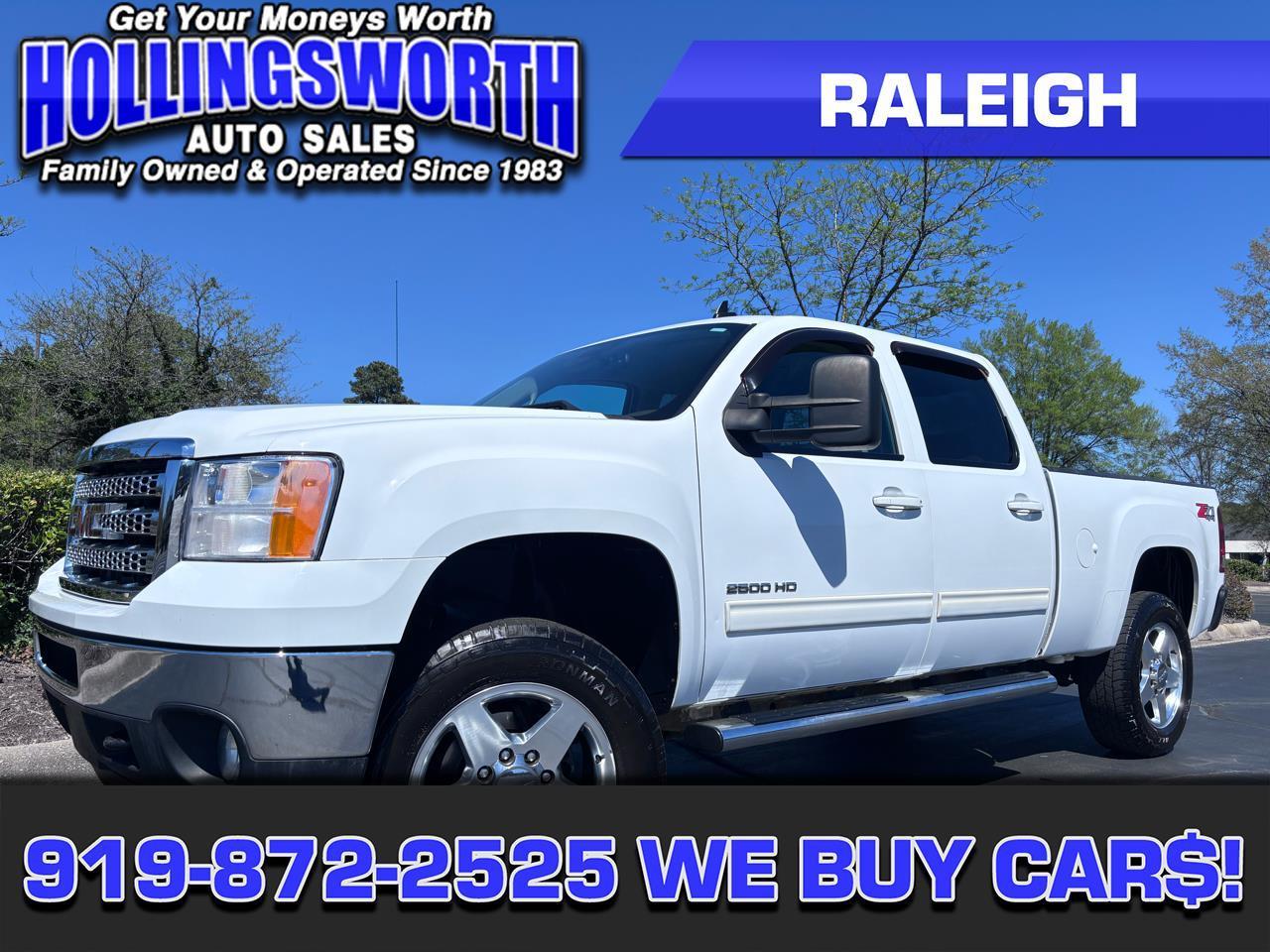 White 2014 GMC Sierra 2500HD Pickup Truck Four-Wheel Drive Automatic