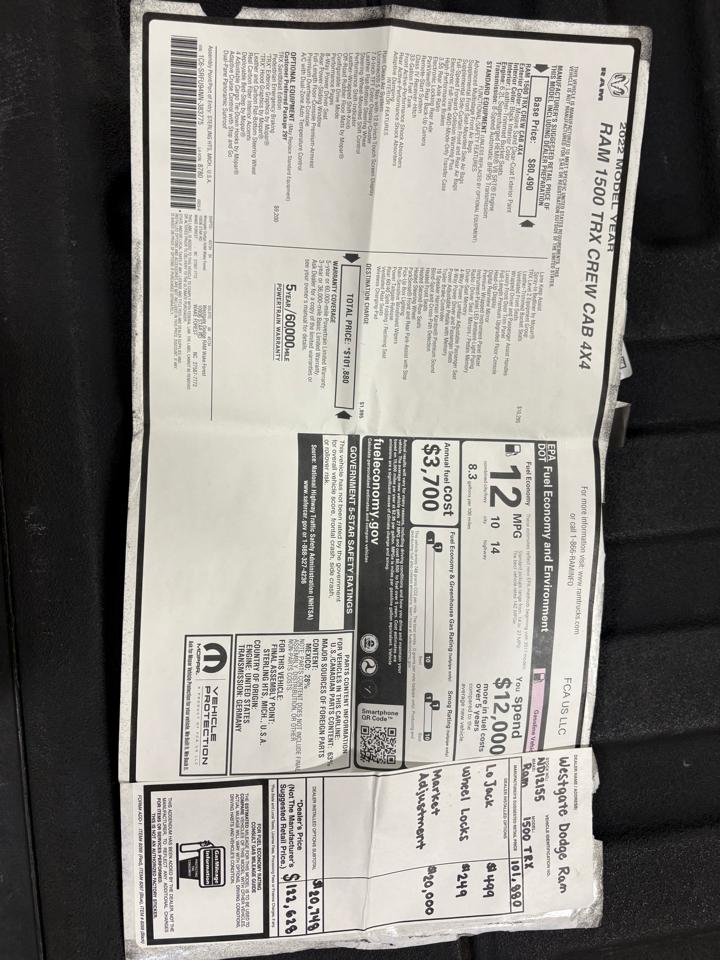 RAM 1500 TRX Crew Cab 4WD 2022