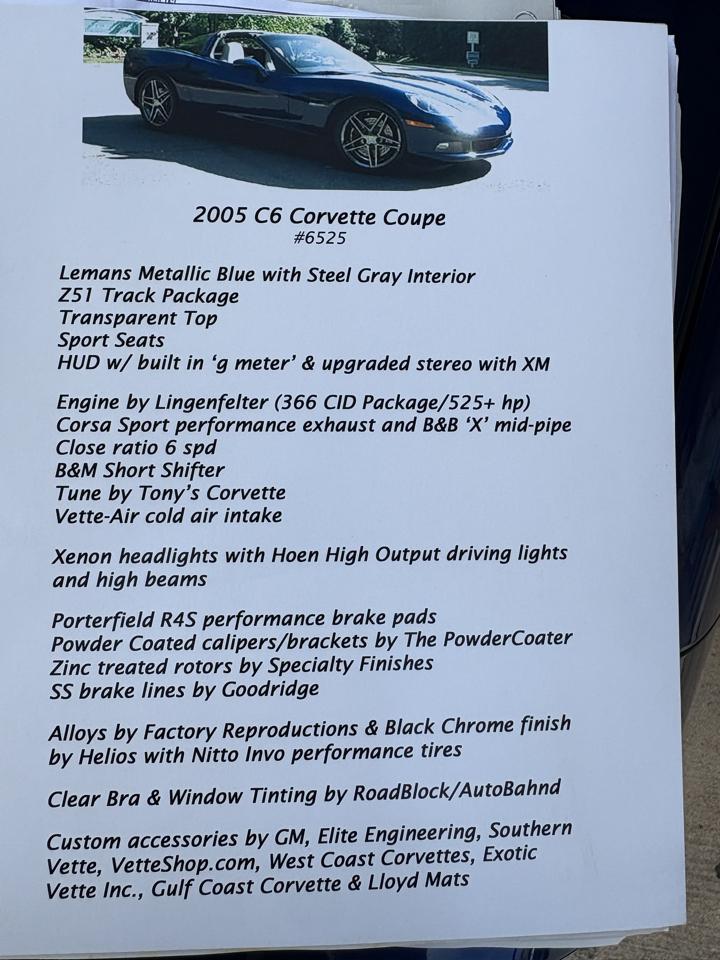 Chevrolet Corvette 2dr Cpe 2005