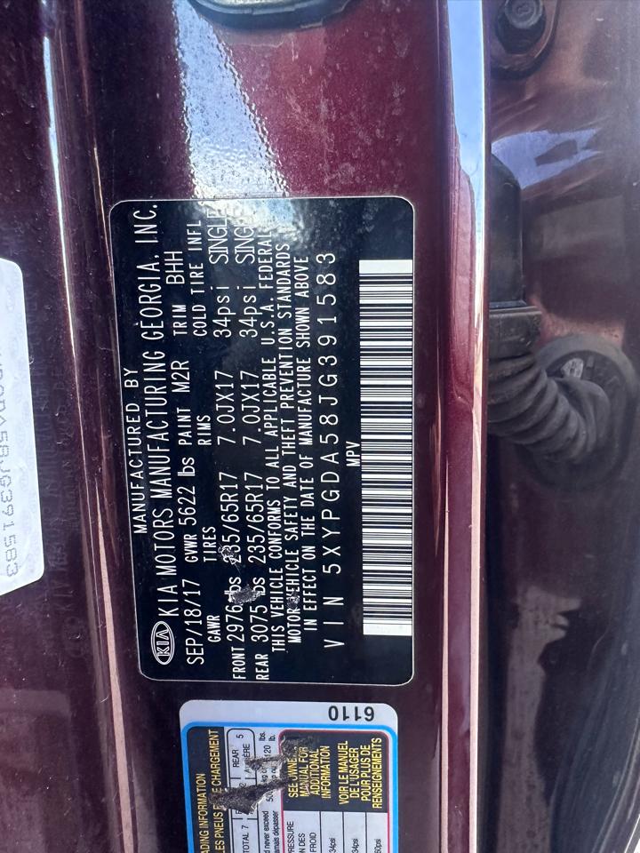 Kia Sorento LX V6 AWD 2018