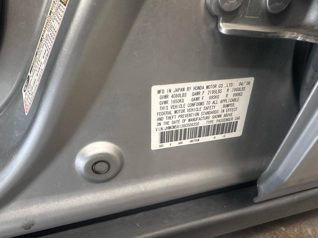 Honda Accord Sdn VP AT 2006