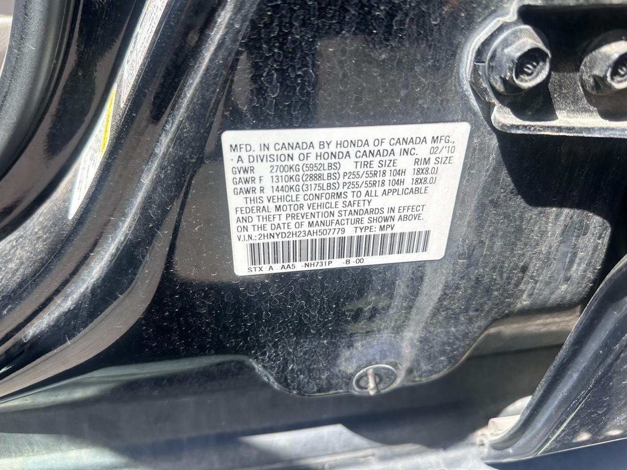 Acura MDX AWD 4dr 2010
