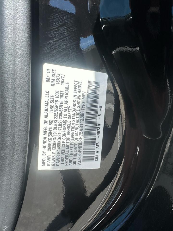 Honda Odyssey 5dr EX-L w/RES 2010