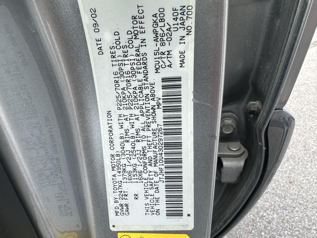 Lexus RX 300 4dr SUV 4WD 2003