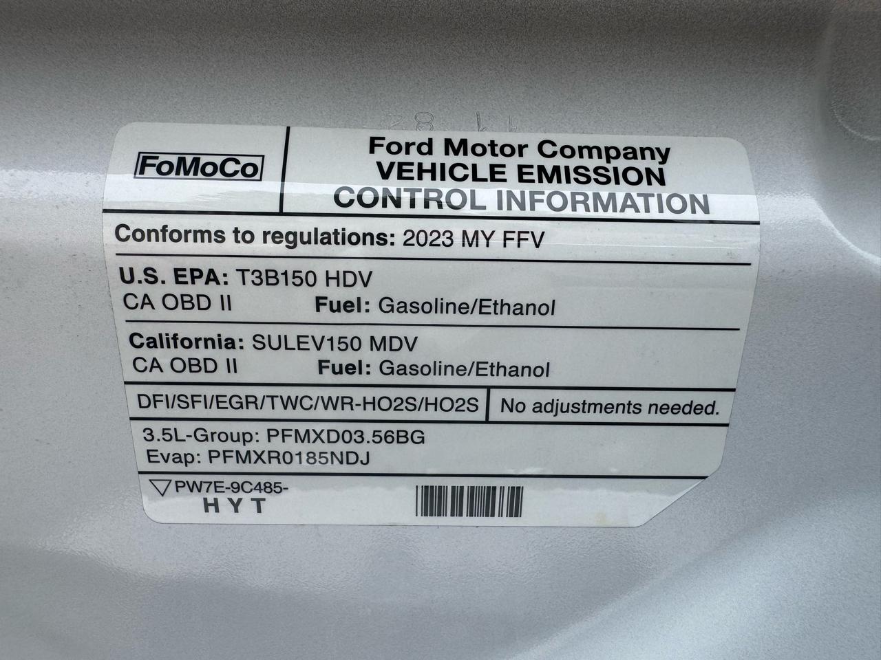Ford Transit Cargo Van T-250 148" Hi Rf 9000 GVWR Sliding RH Dr 2023