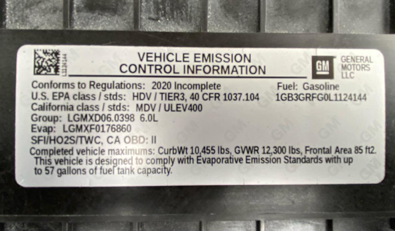 Chevrolet Express Commercial Cutaway 3500 Van 139" 2020