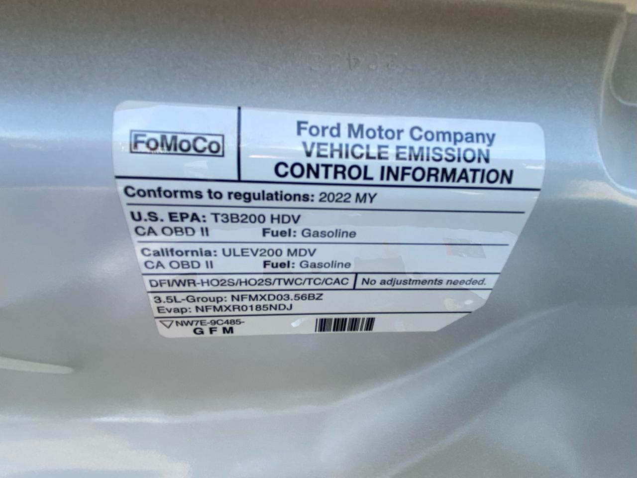 Ford Transit Cargo Van T-250 130" Low Rf 9070 GVWR RWD 2022