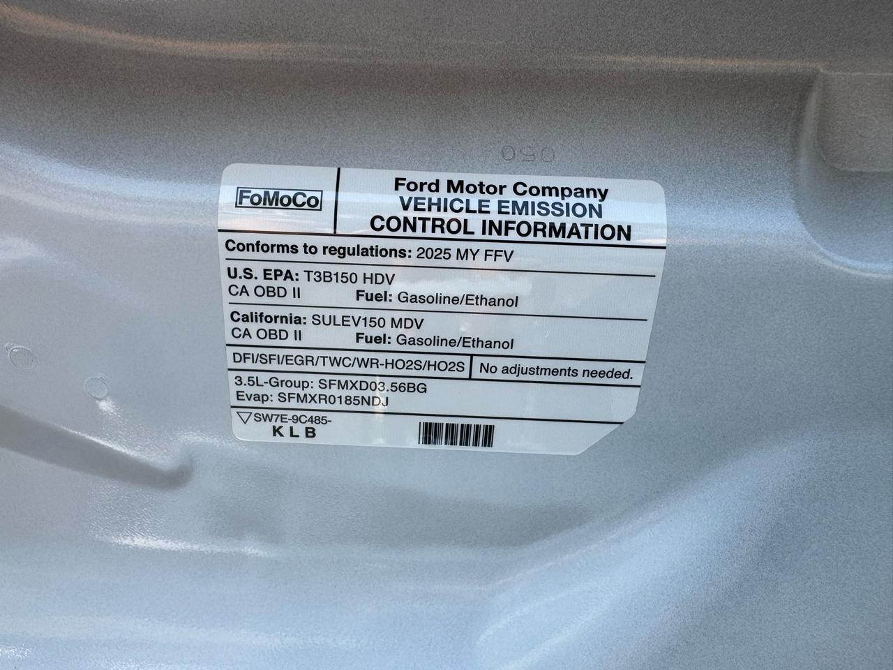 Ford Transit Cargo Van T-250 130" Low Rf 9070 GVWR RWD 2025