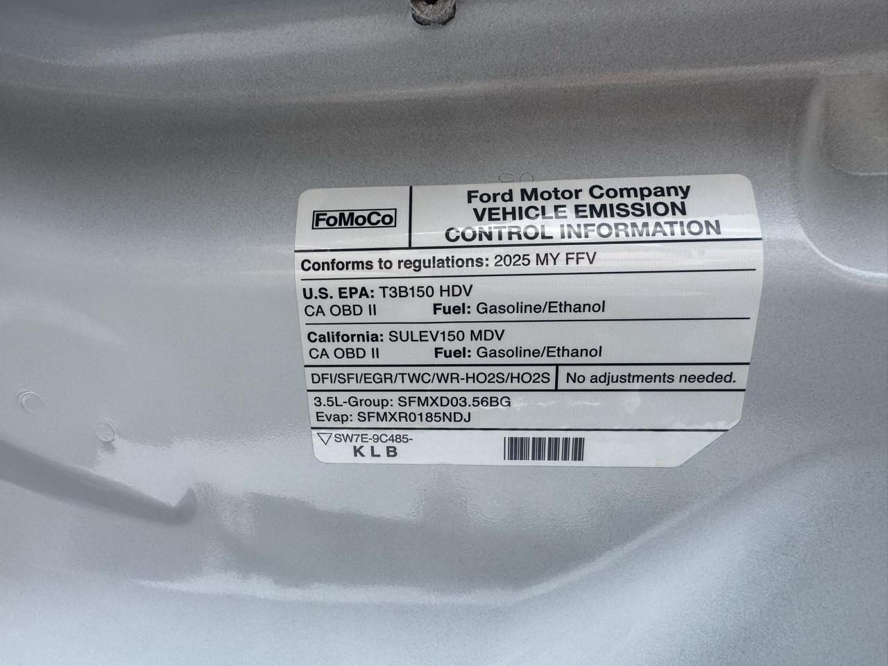 Ford Transit Cargo Van T-250 130" Low Rf 9070 GVWR RWD 2025