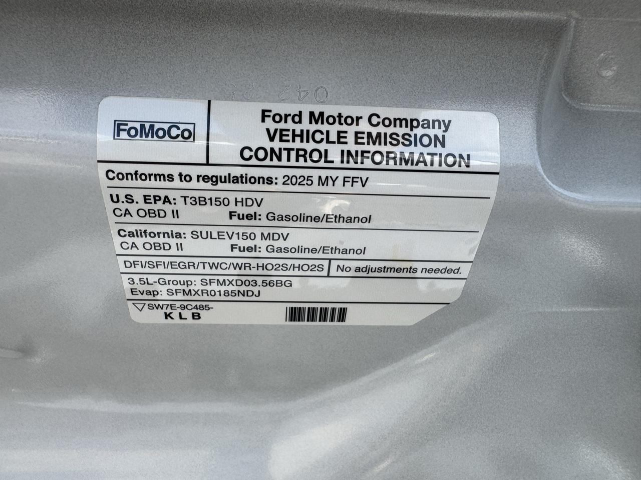 Ford Transit Cargo Van T-250 130" Low Rf 9070 GVWR RWD 2025