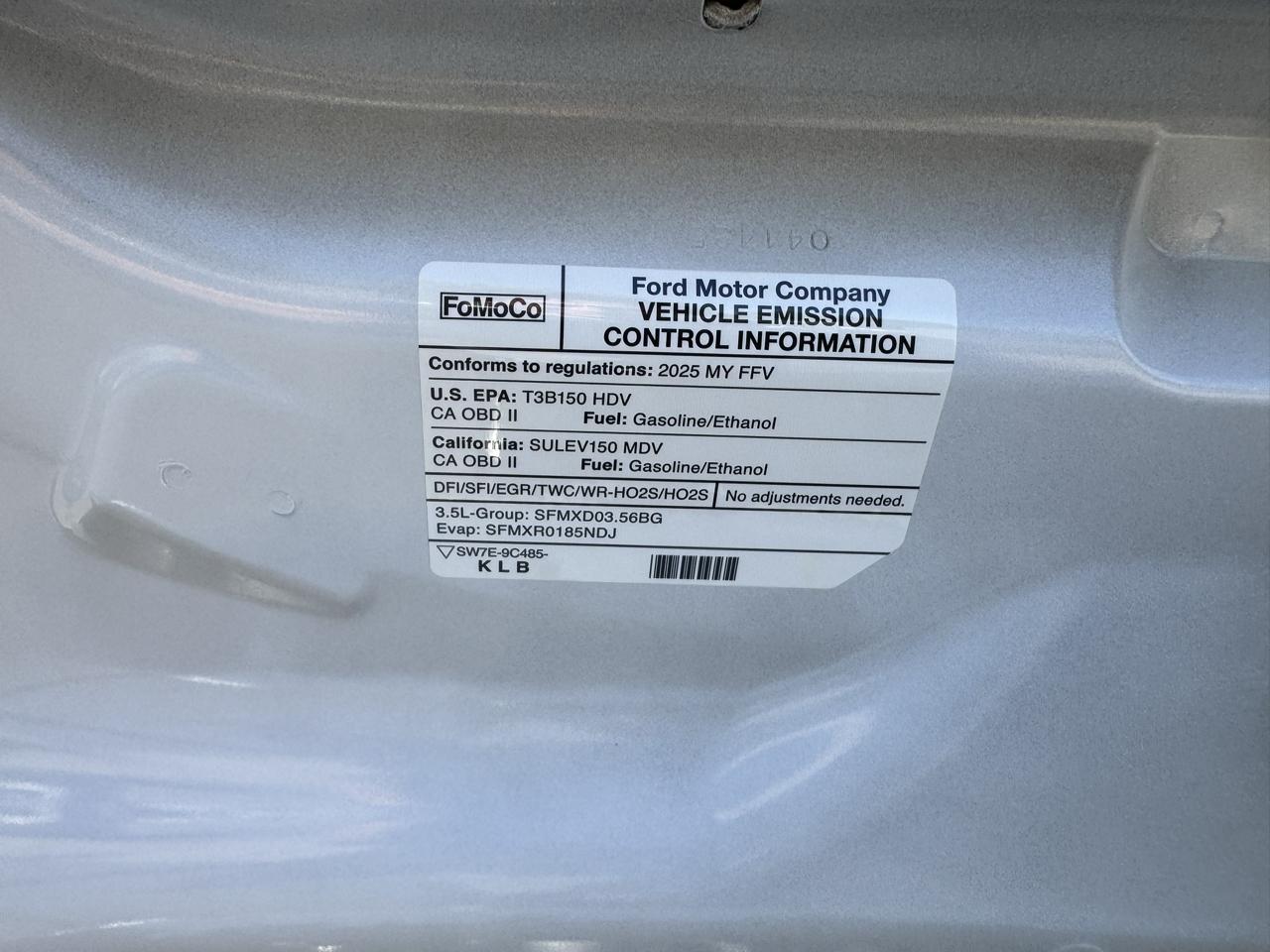 Ford Transit Cargo Van T-250 130" Low Rf 9070 GVWR RWD 2025