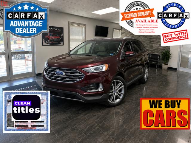 Red (Burgundy) 2019 Ford Edge Titanium FWD SUV / Crossover Front-Wheel Drive Automatic