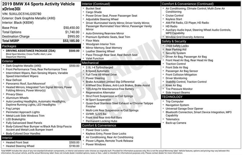 BMW X4 xDrive30i 2019